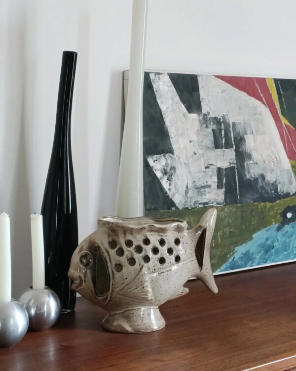 Lampe poisson en grès