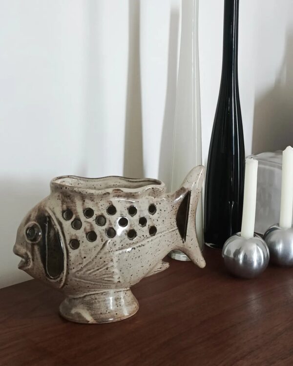 Lampe poisson en grès – Image 4