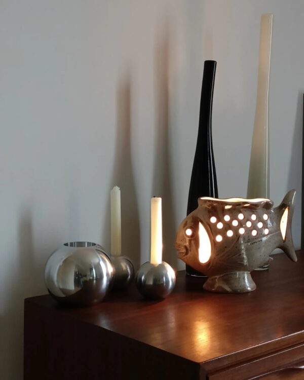 Lampe poisson en grès – Image 2