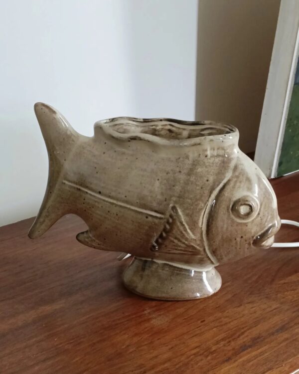 Lampe poisson en grès – Image 5