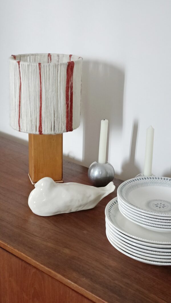 Lampe vintage laine années 70 – Image 2