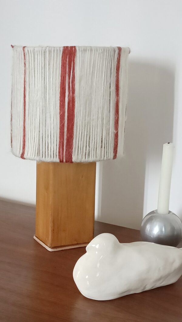 Lampe vintage laine années 70 – Image 3