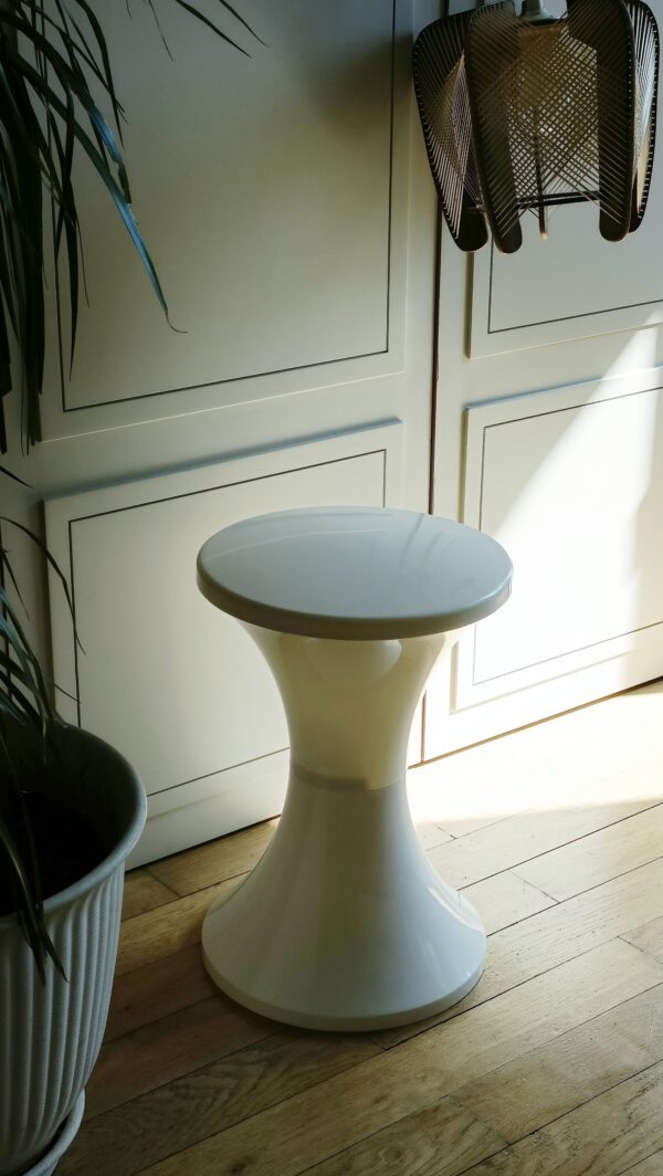 Réservé - Tabouret vintage Tamtam blanc Stamp – Image 4