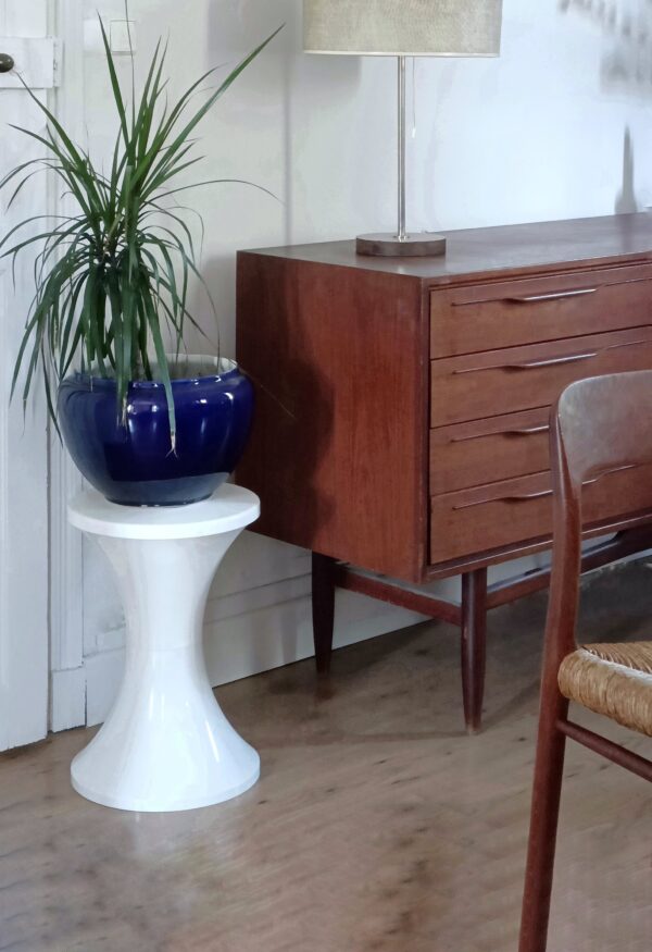 Réservé - Tabouret vintage Tamtam blanc Stamp