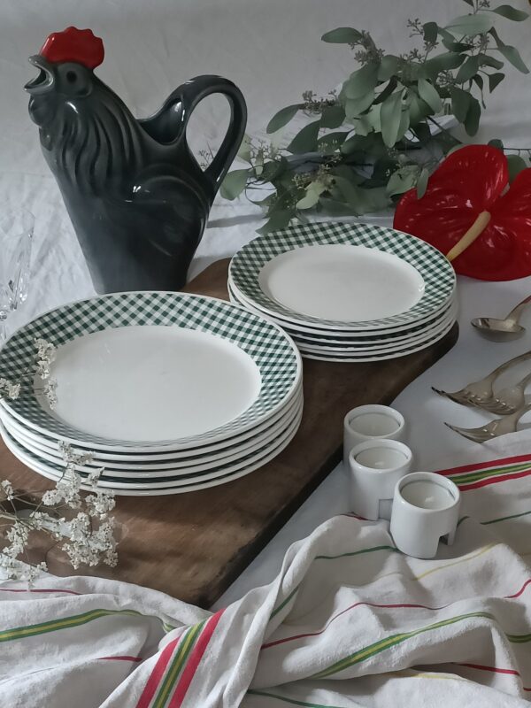 Lot de 6 assiettes à dessert Vichy – Image 3