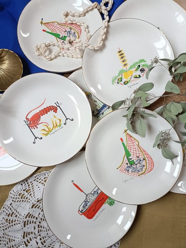 Lot de 9 assiettes Mer et Rivière – Image 6