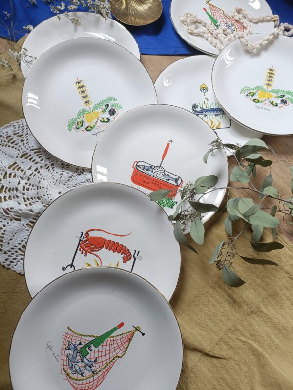 Lot de 9 assiettes Mer et Rivière – Image 3