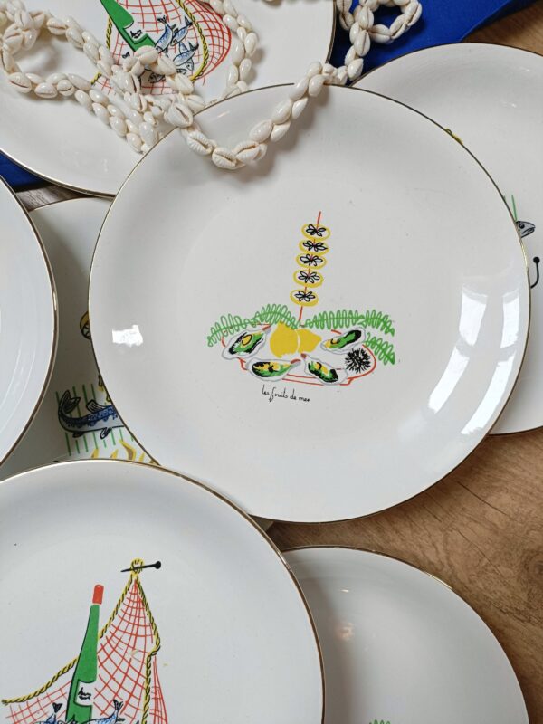 Lot de 9 assiettes Mer et Rivière – Image 4