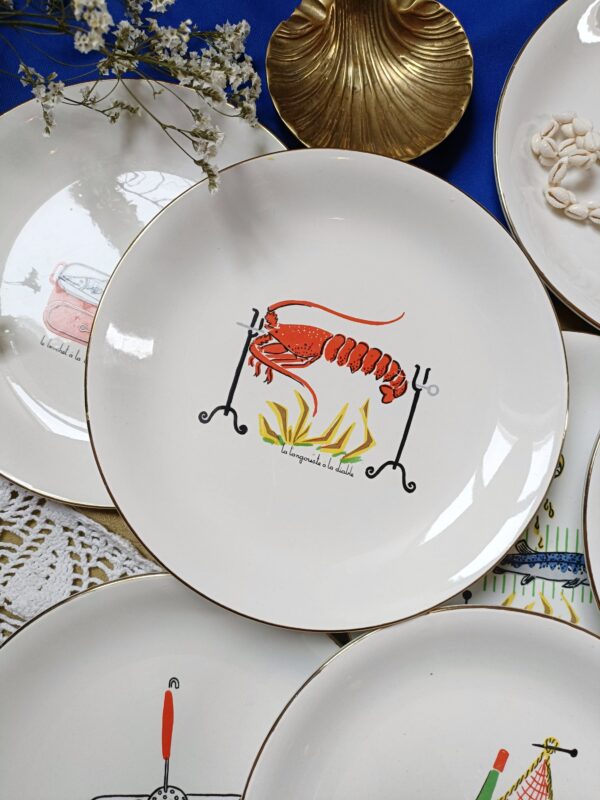 Lot de 9 assiettes Mer et Rivière – Image 5