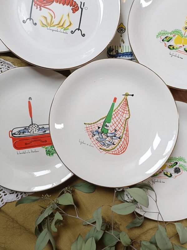 Lot de 9 assiettes Mer et Rivière – Image 2