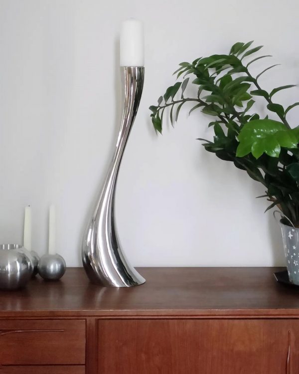 (Réservé Lena) Très grand bougeoir de sol Georg Jensen