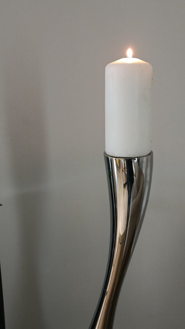 (Réservé Lena) Très grand bougeoir de sol Georg Jensen – Image 5