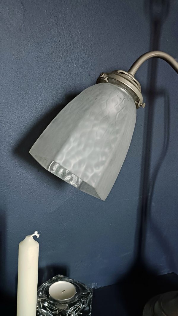 Grande lampe col de cygne tulipe pâte de verre – Image 4