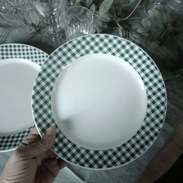 Lot de 6 assiettes à dessert Vichy