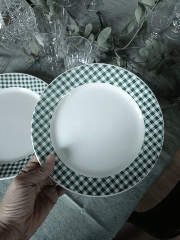 Lot de 6 assiettes à dessert Vichy