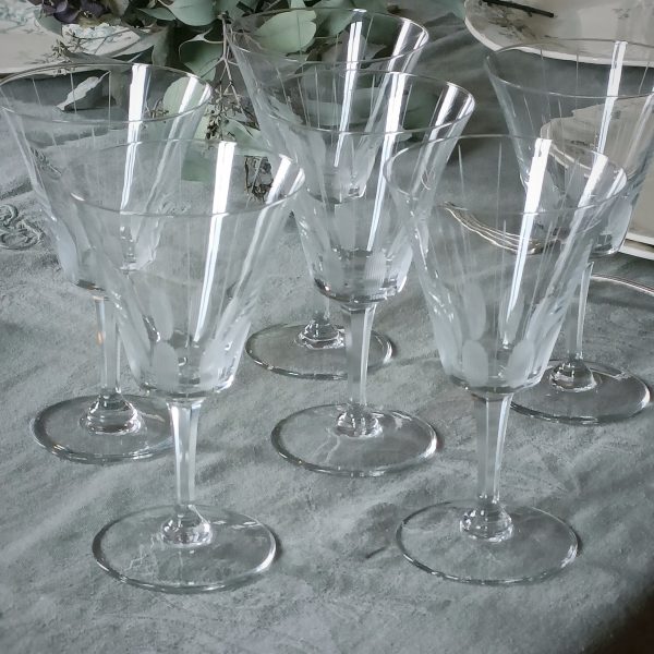 Ensemble de 6 verres à vin vintage
