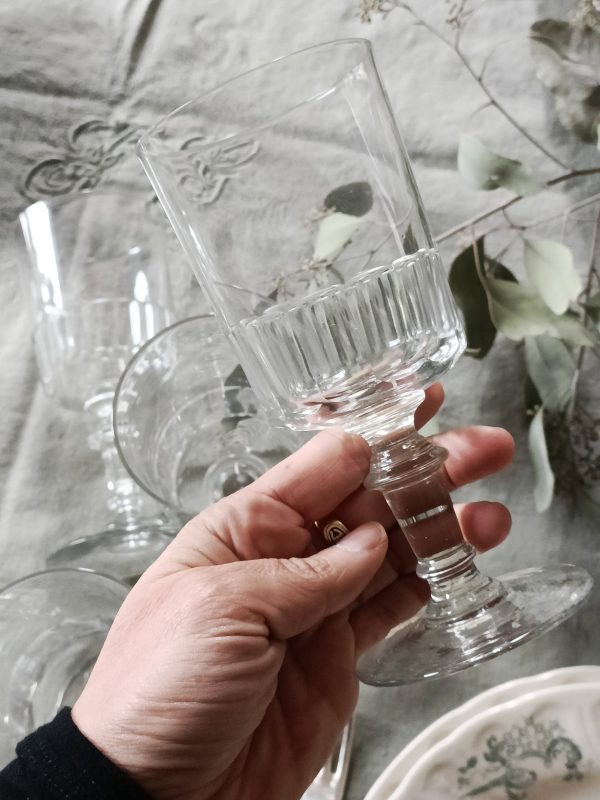 Ensemble de 6 verres à vin anciens – Image 4