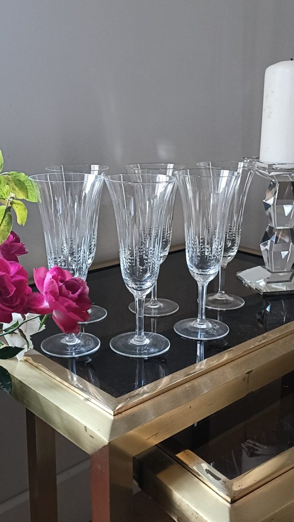 Ensemble de 6 flûtes prestige en cristal