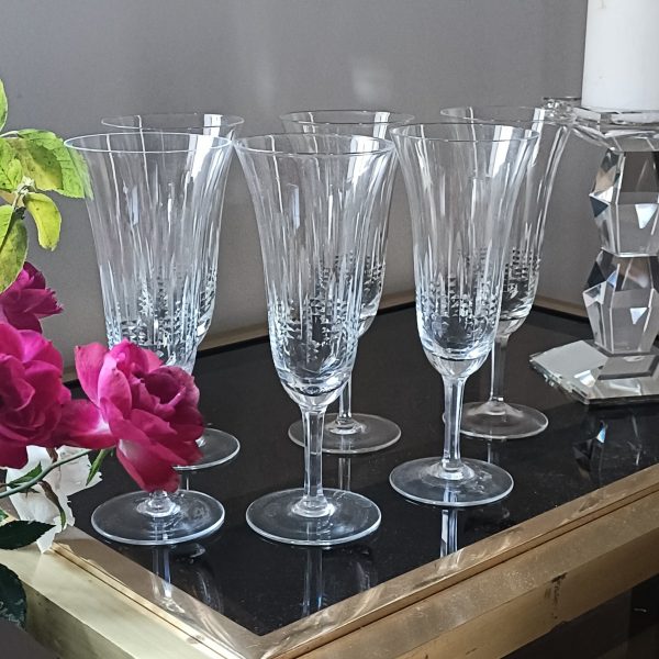 Ensemble de 6 flûtes prestige en cristal
