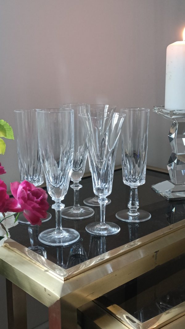 Ensemble de 6 prestigieuses flûtes à champagne en cristal – Image 2