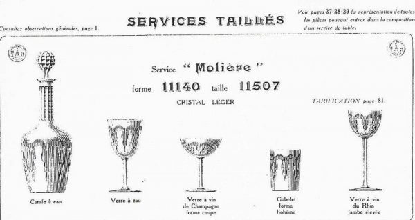 Set de 5 verres à vin Molière en cristal de Baccarat – Image 5