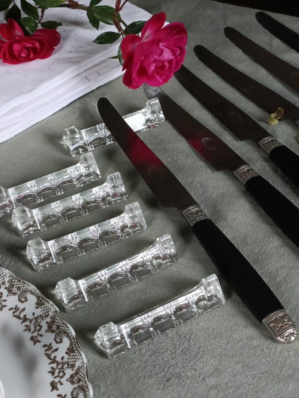 Ensemble de 6 porte-couteaux en cristal – Image 5