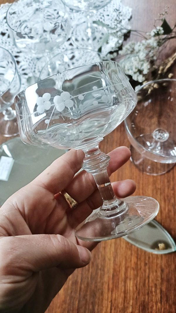 Service dépareillé de coupes champagne cristal – Image 2