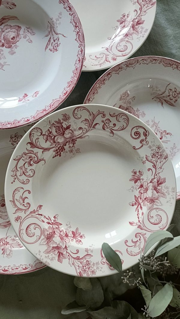 Ensemble dépareillé de 6 assiettes creuses roses Terre de fer – Image 2