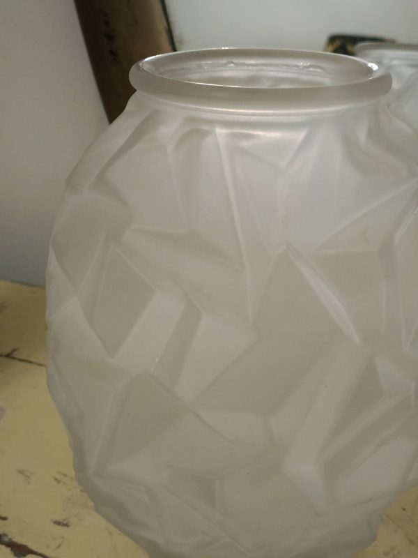 Vase "Origami" art déco blanc – Image 3