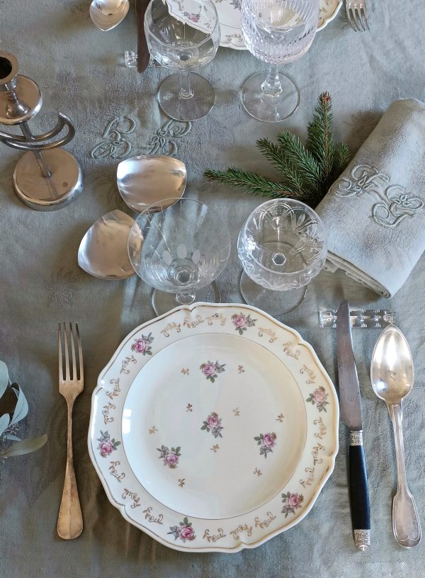 Set de 6 sublimes assiettes plates porcelaine Royale de Limoges – Image 2