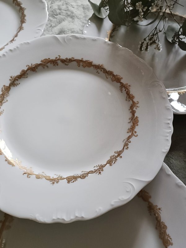 Set de 6 assiettes plates or de prestige – Image 2