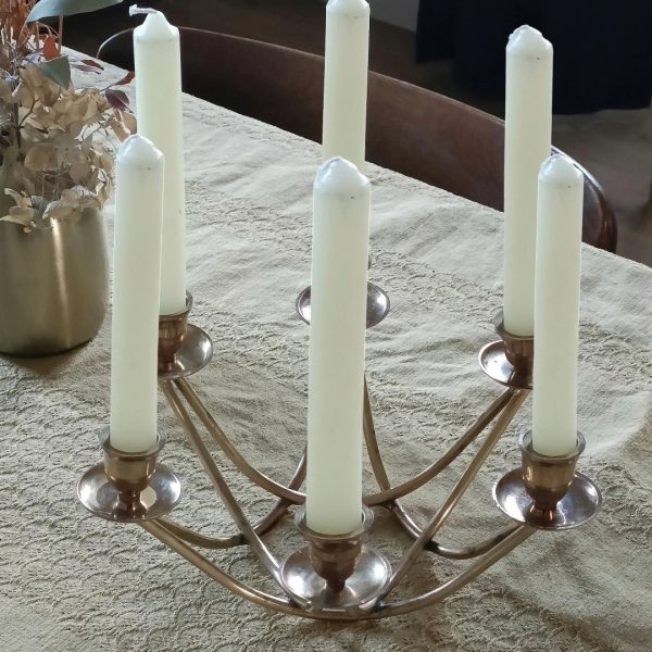 Chandelier scandinaves 6 bras laiton