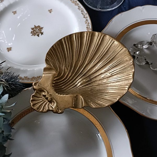 Vide poche coquillage laiton