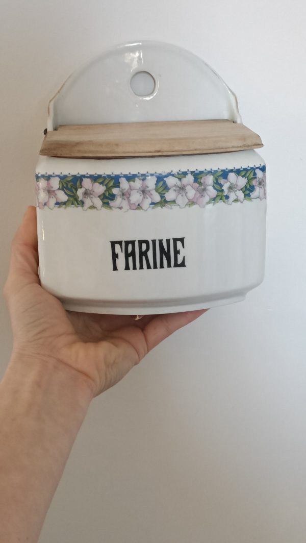 Ancienne boîte farine en céramique – Image 3