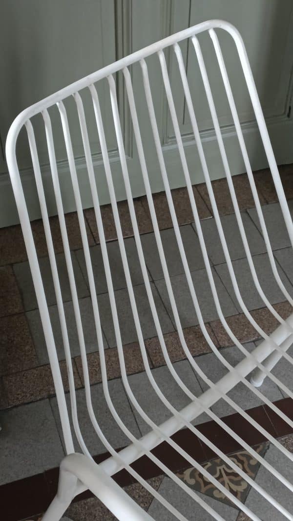 Trio de chaises filaires années 60 – Image 4