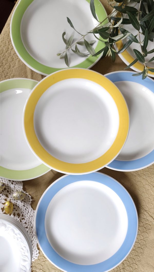 Service de 6 assiettes vintage italiennes