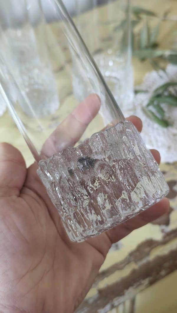 Série de 6 verres orangeade en cristal design - années 60 – Image 3