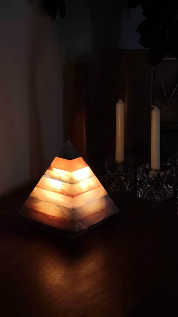 Lampe vintage en onyx