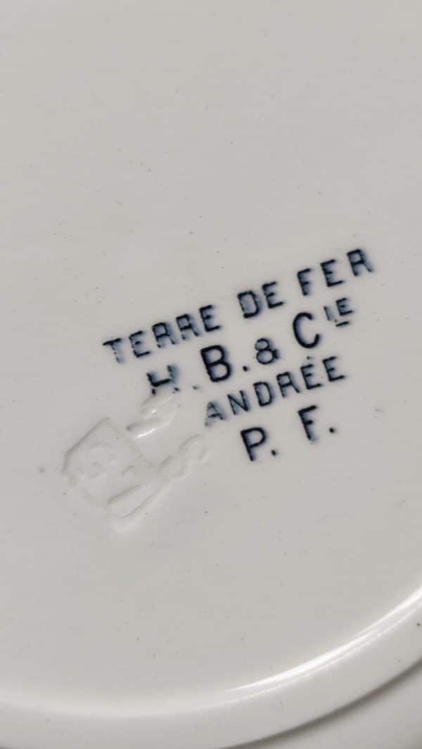 Lot de 6 assiettes plates Terre de fer bleues – Image 3