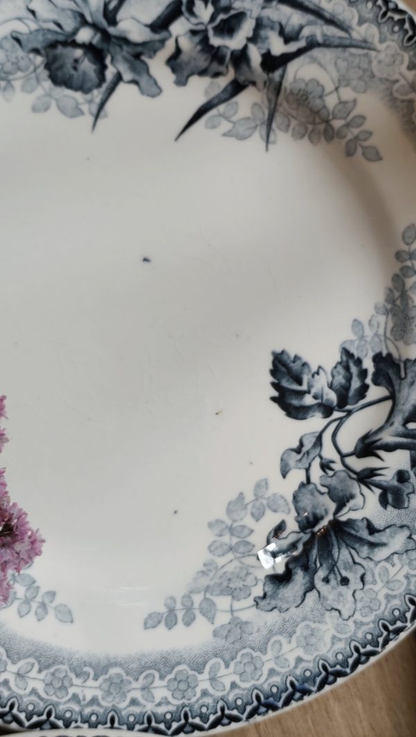 Lot de 6 assiettes plates Terre de fer bleues – Image 6