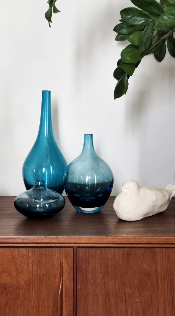 Ensemble de 3 vases scandinaves "Salong", années 90