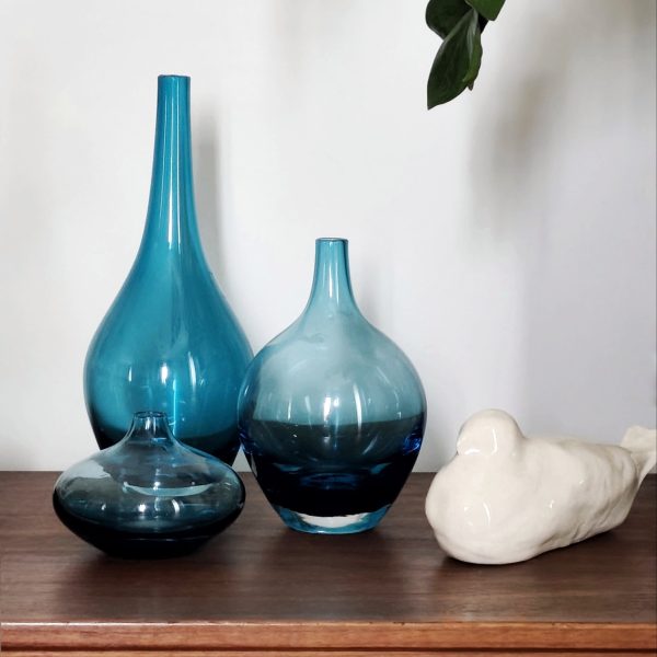 Ensemble de 3 vases scandinaves "Salong", années 90