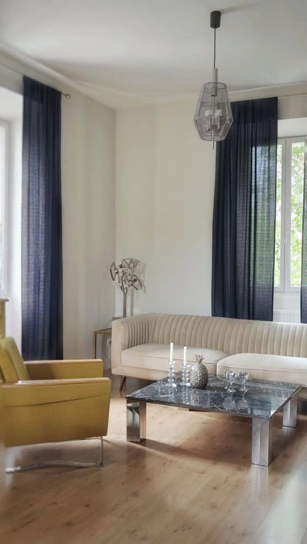 Table basse marbre noir et chrome – Image 4