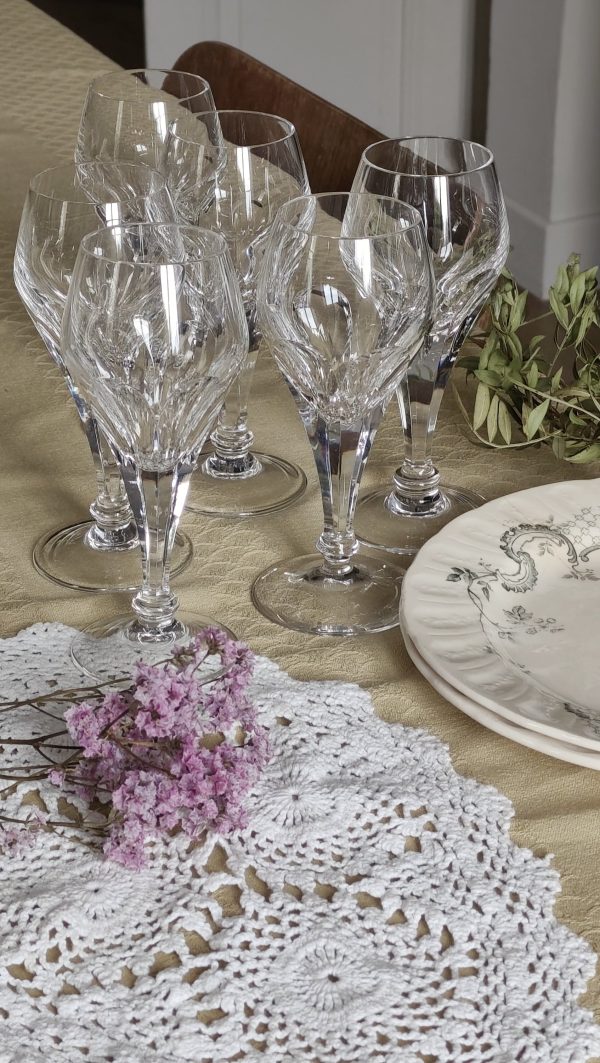 Set de 6 verres à vin en cristal de prestige