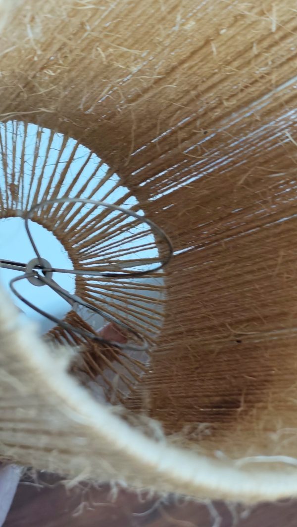 Lampe années 60 en teck et corde – Image 3