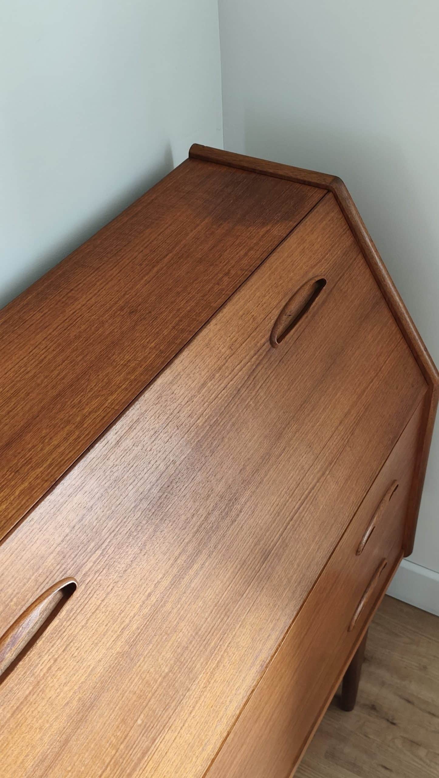 Réservé - Coiffeuse / Secrétaire vintage en teck par Ib Kofod-Larsen — Danemark, années 60 – Image 14