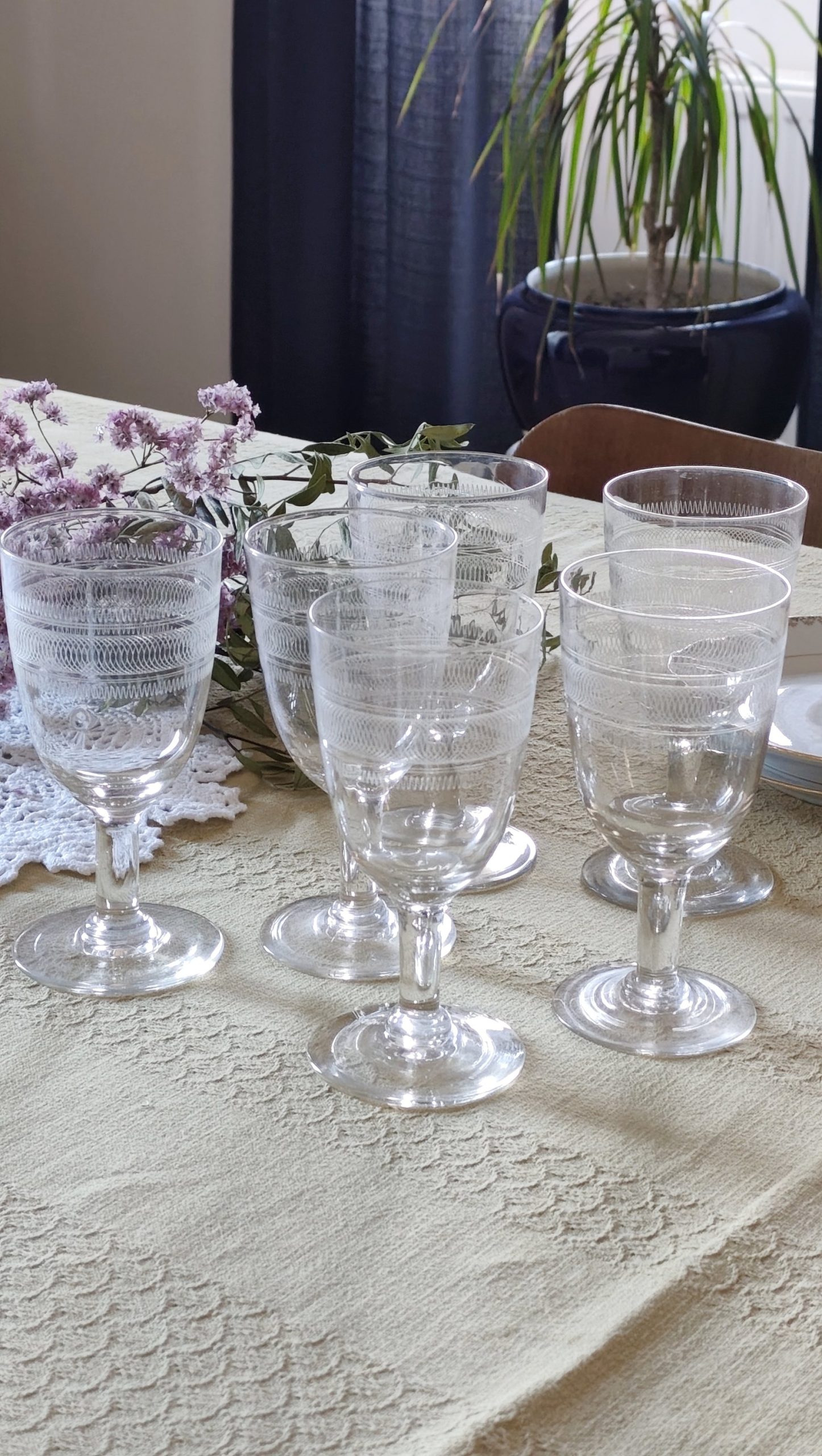 Lot de verres bistrot anciens