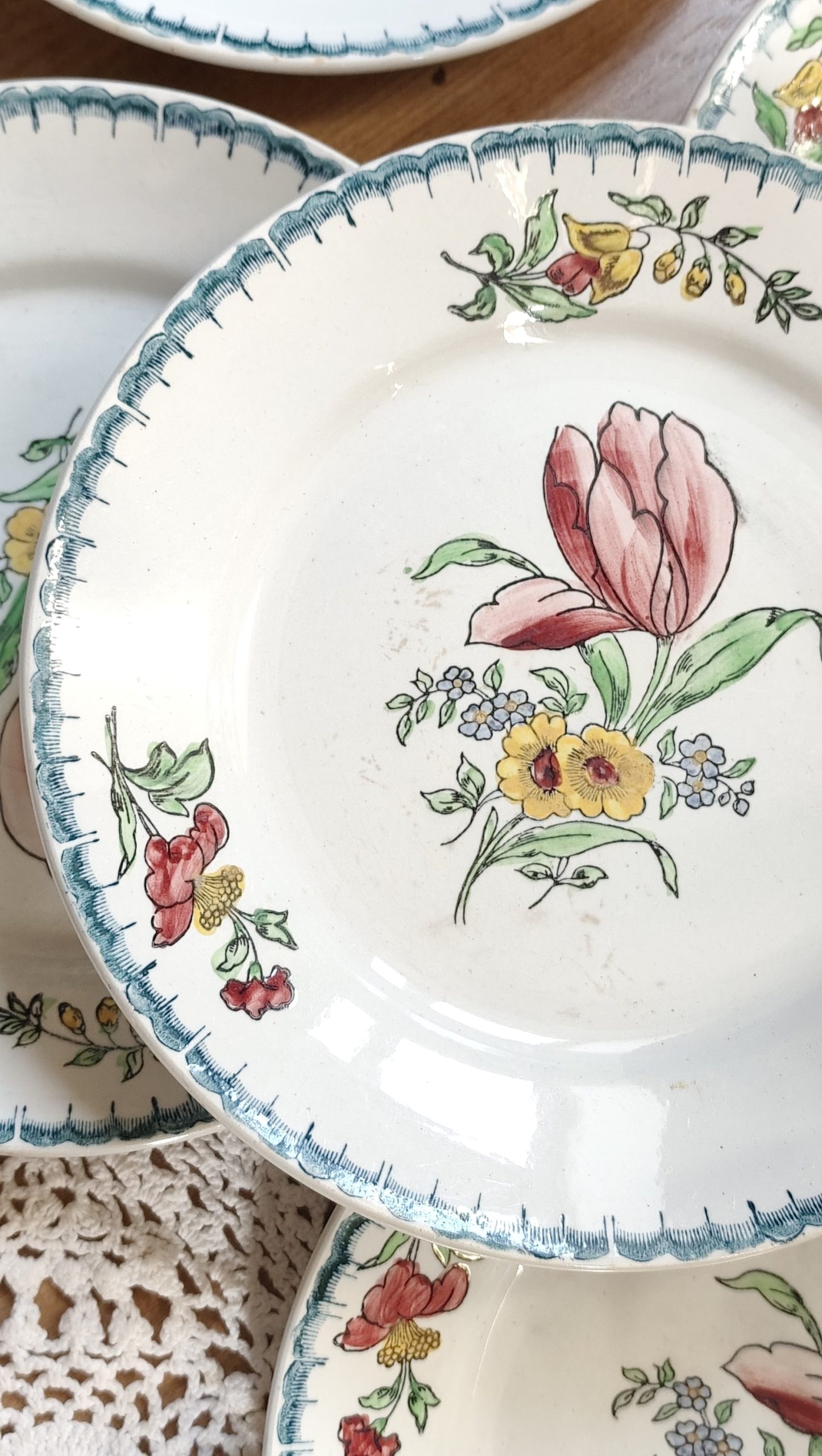 Lot de 6 assiettes à dessert Terre de fer polychromes – Image 3