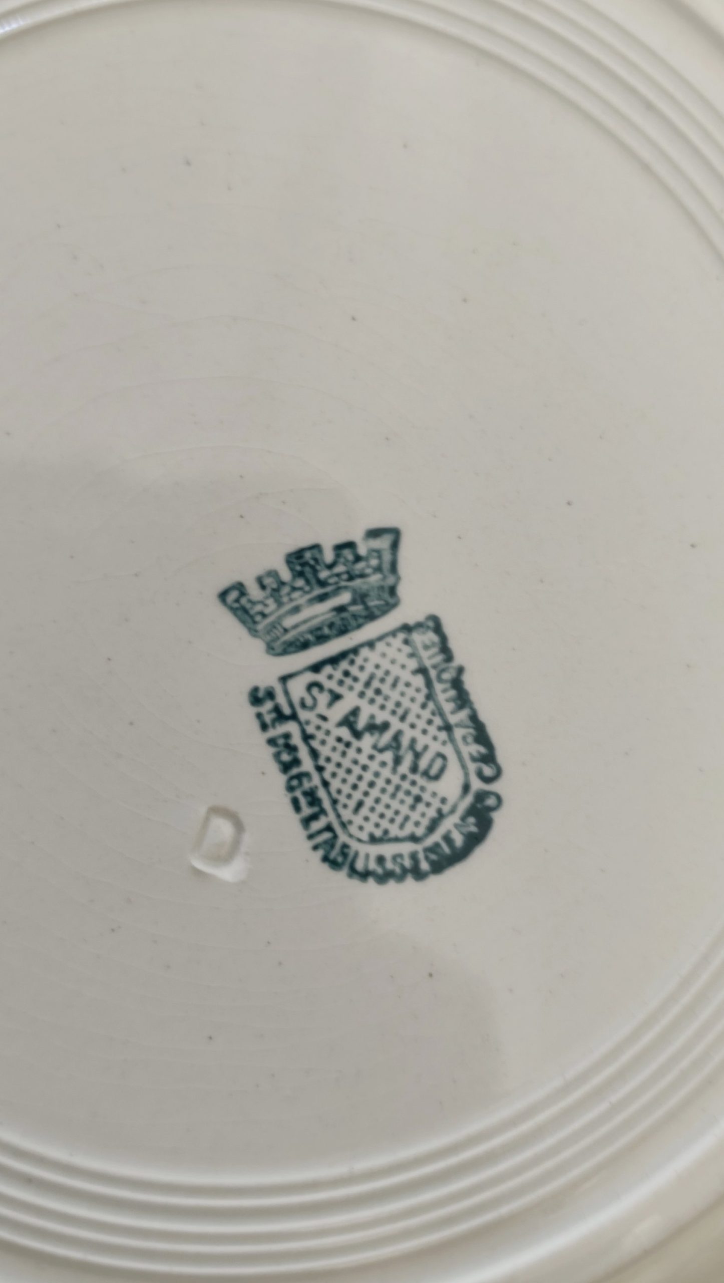 Lot de 6 assiettes plates terre de fer vertes – Image 3