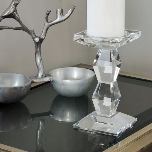 Grand bougeoir en cristal